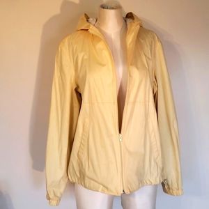 Gap Jacket Womens Hooded Lightweight Pale Yellow Vintage